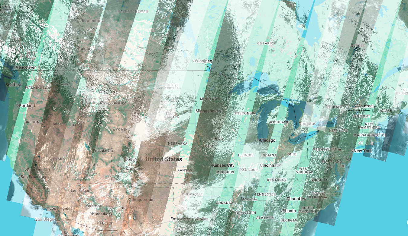 Satellite revisit imagery, day 4