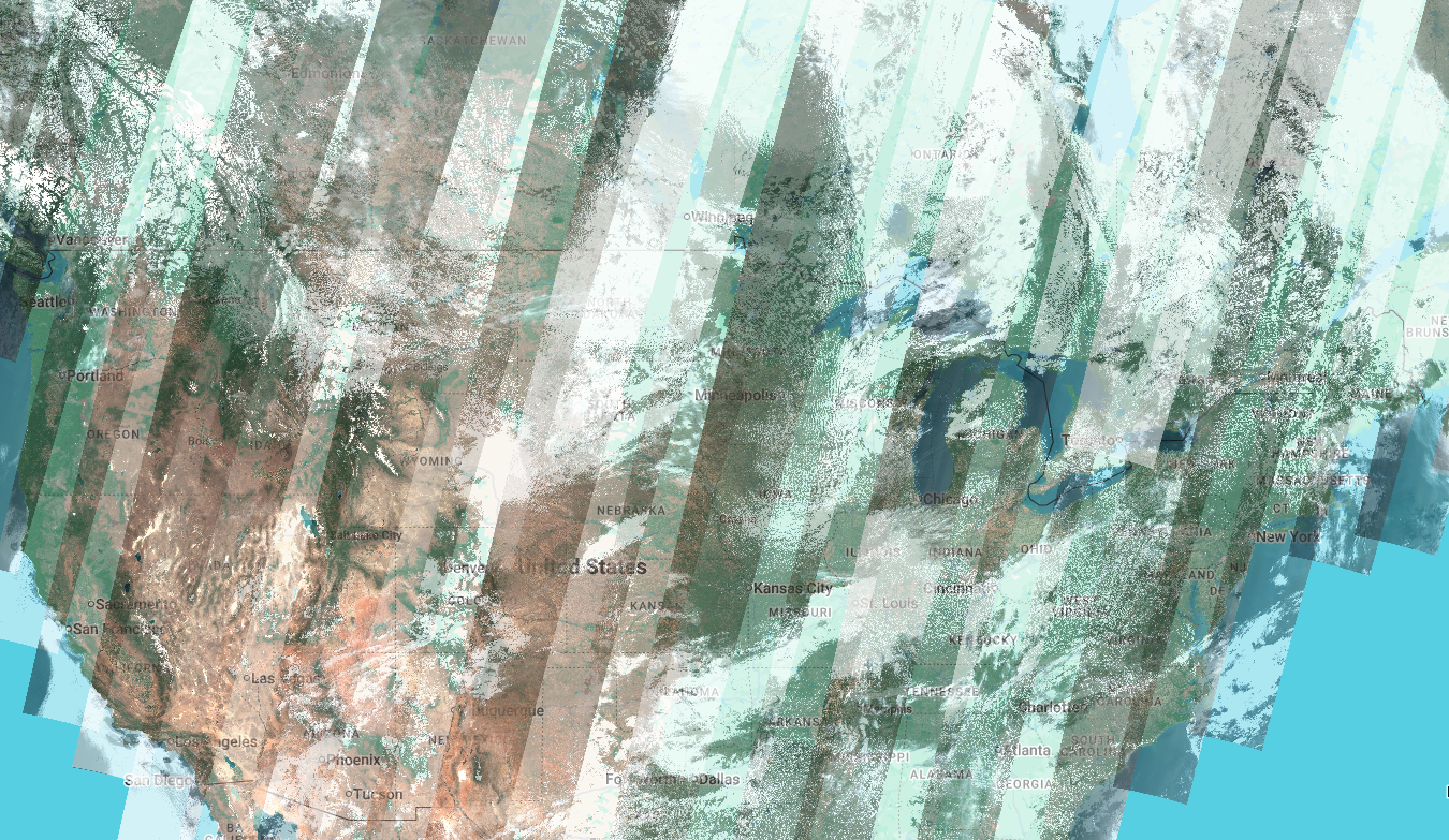 Satellite revisit imagery, day 6