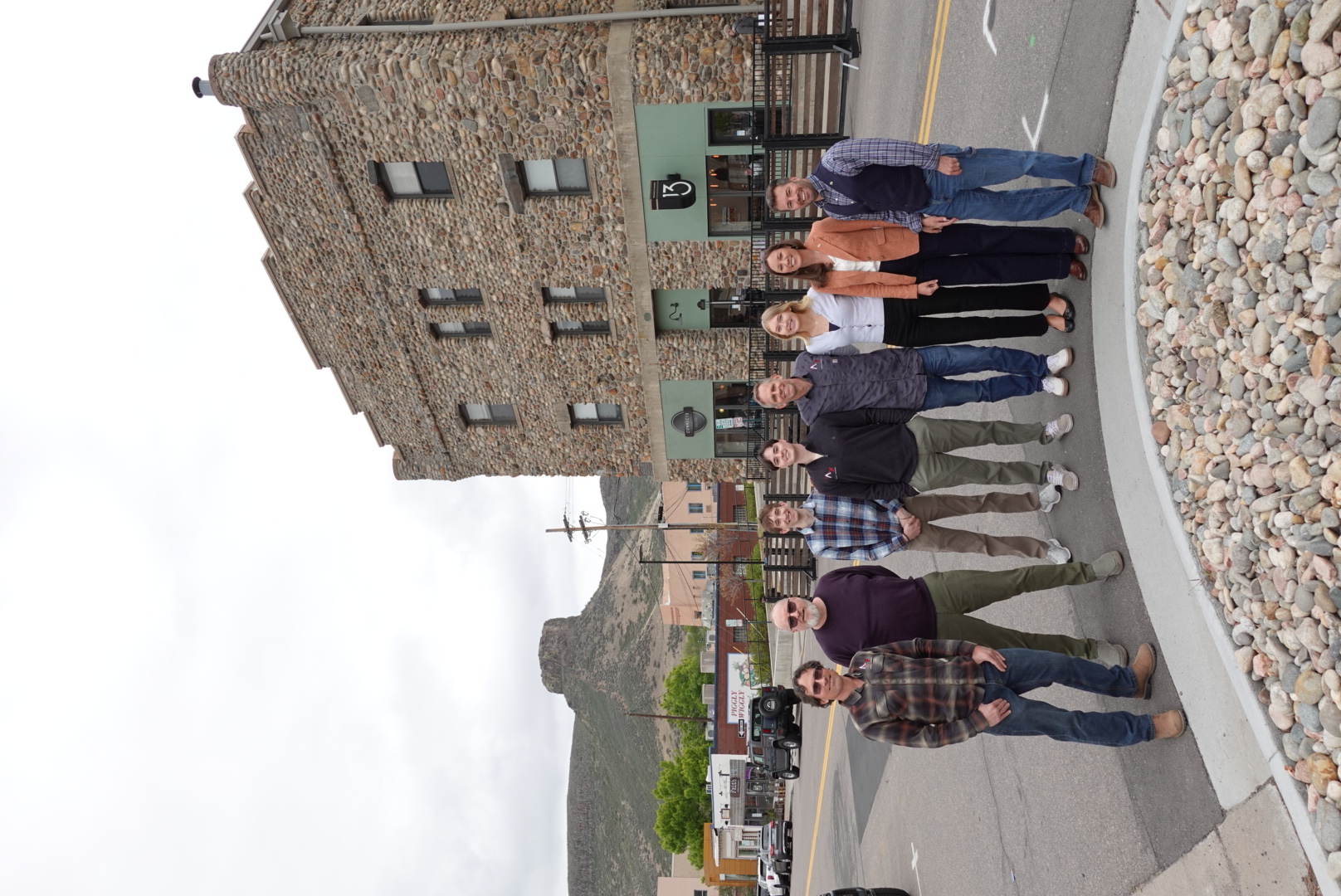 The Orbital Advisors team standing together in downtown Golden, Colorado